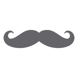 Moustache Decal (Grey)